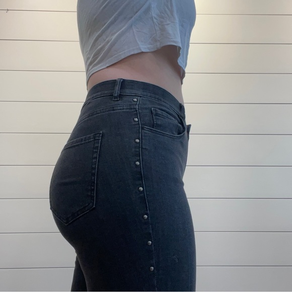 Garage High Waisted Studded Skinny Jeans - Picture 2 of 5
